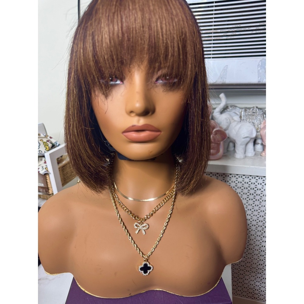 Black Clover Rhinestone Necklace Bow Gold Layered Lucky Charm Mothers Day Gift - Picture 3 of 3